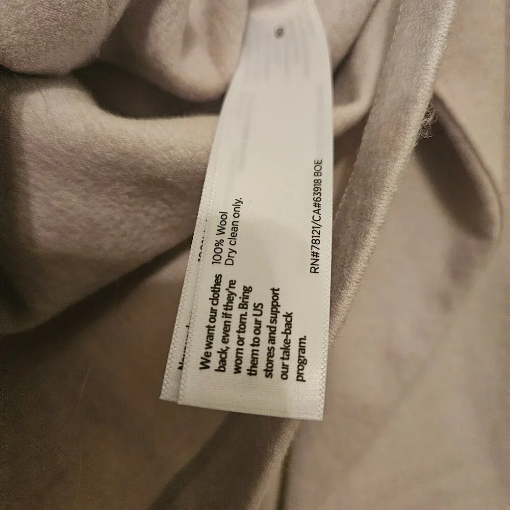 Eileen Fisher Boiled Wool Jersey Mandarin Collar Shirt Jacket, in Chalk, Sz 1X - Picture 11 of 12